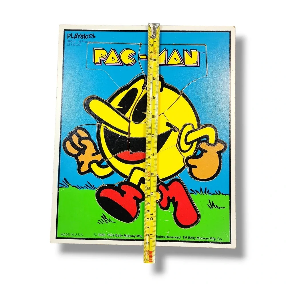 Pac-Man Jigsaw Puzzle Playskool 16 Pieces Vintage Bally Midway Pac Man‎ 1982 HTF